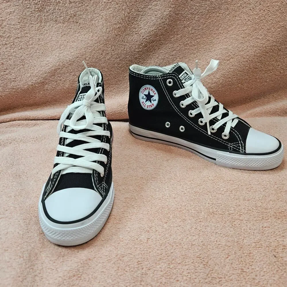 Converse Chuck Taylor All Star Black High-Top Canvas Sneakers M 4.5/W 6.5